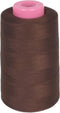 LA Linen 100% Polyester Cone Serger Thread, Brown A705...