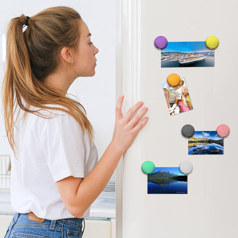 Qualsen Fridge Magnet, 20 Pack Refrigerator Magnets, Heavy Duty Magnet Whiteboard, Locker Magnets, Office Magnets (Black)......