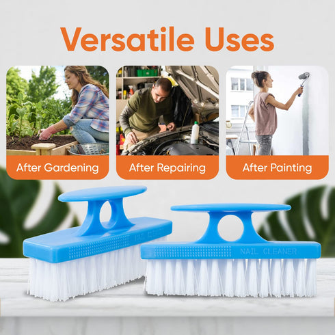 Superio Nail Brush for Cleaning Fingernails, Nail Scrubber Brush, Toe Foot Hands Fingernail Brush Cleaner- Small Scrub Brush- All-Purpose Stiff Cl...