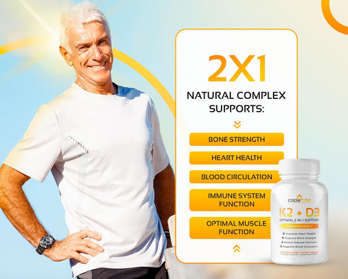Vitamin D3 5000 IU with Vitamin K2 (MK7) Supplement - Premium Immune, Heart & Bone Health Capsules - Vitamin K2 D3 Complex with 5000 IU of Vitamin...
