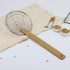 Bamboo Strainer Coarse Skimmer Kitchen Stainless Steel Spider Strainer With Natural Bamboo Handle Frying Spider spoon cooking pasta 4 Inch 7 Inch ...