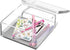 OfficeGoods Acrylic Desk Organizer w/Silver Base – Functional & Elegant Odds & Ends Box for Display or Storage – Perfect for Home or Office, Kitch...