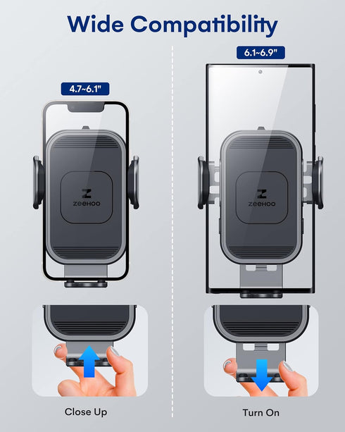 ZeeHoo Wireless Car Charger,15W Qi Fast Charging Auto-Clamping Car Mount, Dash, Air Vent Phone Holder Smart Sensor Auto Charging Cradle for iPhone...