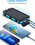 ERRBBIC Solar Power Bank, Portable Charger 38800mah, Waterproof Battery Backup Charger, Solar Panel Charger with Dual LED Flashlights, Suitable fo...