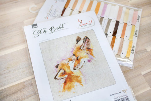 Lucas Cross Stitch Kit Foxes...