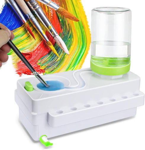 Paint Brush Cleaner, Painting Station with Drain and Brush Holder, Strengthen Water Recycling Brush Rinser, Paint Brush Cleaner Tool for Acrylic, ...