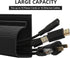 Cable Management Under Desk (31.5in J Channel 2x15.7in) Self Adhesive Cable Raceways Cable Channel, Easy to Install Cord Cover Cable Hider Desk Co...