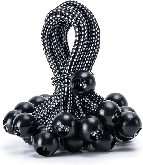 30 Pack Ball Bungee Cord, 6 Inch Heavy Duty Bungie Cord Balls Canopy Tarp Tie Down Bungee Balls for Camping, Tents, Cargo,Holding Wire and Hoses, ...