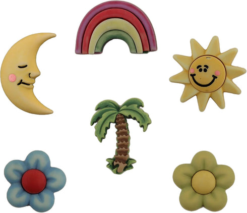 Buttons Galore Zoo Animals 3D Buttons-Set of 6 Cards...