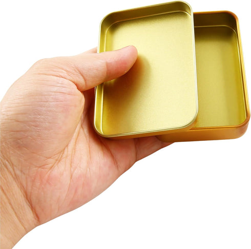 2Pack Portable Dental Floss Box, 3.4 * 2.3 * 0.7inch / 87x60x18mm Empty Reusable Floss Holder,Small Dental Floss Dispenser for Travel,Outdoor(Gold...