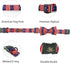 Elegant little tail Independence Day Dog Collar, Holiday Pet Collar with Bow Dog Durable Patriotic Dog Collars Pet Gift Adjustable Dog Collar for ...