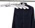 Grey Satin Padded Sweater Hangers 5 Pack, Blouse Hanger with Thick & Soft Foam for Bridal Wedding Dress Lingerie, Smooth Silk Covered Shirt Hanger...