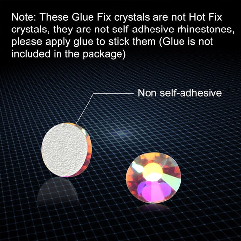 1440pcs Glue Fix Crystal Flatback Rhinestones Glass Diamantes Gems for Crafting Nail Art Crafts Decorations Clothes Shoes 4.8mm (ss20, Crystal AB)...