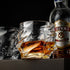 12 oz Hand Blown Crystal Whiskey Glasses Set of 4, Unique Cognac Glass, Heavy Thick Bottom Bar Glass for Scotch Bourbon Rum Gin Water Cocktail,Gif...