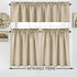 Tier Curtains,Waffle Woven Textured Short Curtains for Bathroom Waterproof Window Covering for Kitchen - 30" x 36", Plaza Taupe, Set of 2...