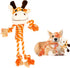 Dog Toys, Tough Dog Toys for Puppies and Small-Medium Dogs, Tug of War Dog Toy, Plush Stuffed Animals for Dogs, Rope Dog Toys for Teething and Che...
