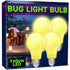 Yellow LED Bug Light Bulbs, A19 Outdoor Yellow Bug Light Bulb, 9W Equivalent 60W, Yellow Bug Light Bulbs for Outside, E26 Base for Porch, Holiday ...