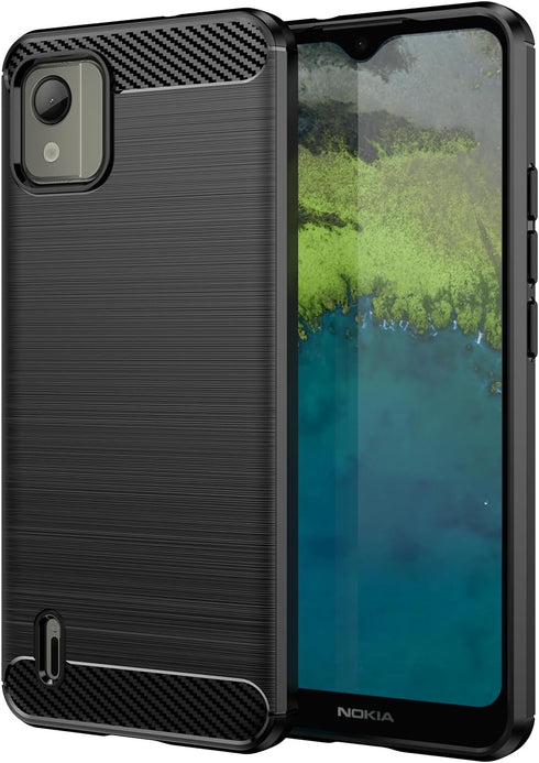 for Nokia C110 Phone case, Shockproof, Scratch Resistant Carbon Fiber Jacket, Soft TPU,for for Nokia C110 case (Black)...