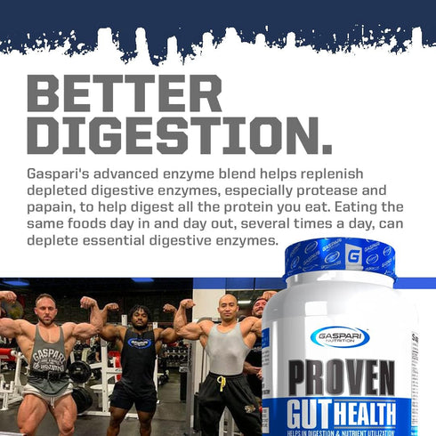 Gaspari Nutrition Proven Gut Health, Promotes Healthy Digestion, Prebiotics and Probiotics, Sports Digestion and Nutrient Utilization (30 Servings...