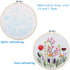 KISSBUTY Full Range of Embroidery Starter Kit with Pattern, Cross Stitch Kit Including Embroidery Fabric with Floral Pattern, Bamboo Embroidery Ho...
