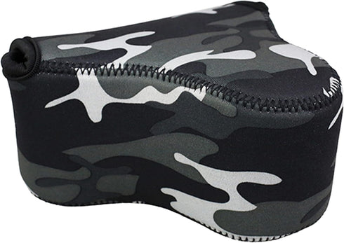 JJC Camouflage Ultra Light Neoprene Camera Case, Compatible with Sony a6600 a6500 a6400 a6300 a6100 a6000 a5100 w/55-210mm Lens, Fuji X-T30 X-T20 ...