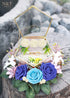 N&T NIETING Blue Roses Artificial Flowers, 25pcs Fake Flowers Rose Perfect for DIY Wedding Bridesmaid Bridal Bouquets Centerpieces Home Flower Arr...