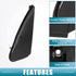 Front Left Right Door Mirror Corner mudguard Triangle Cover No.6011802170/6011702170 for Toyota Corolla 2014-2016 Plastic Black 1 Pair...