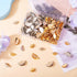 PandaHall 120pcs Ribbon Crimp Ends 3 Size Half Round Bookmark Pinch Crimp Clamp End Findings Cord for Jewelry Making (Golden& Platinum)...