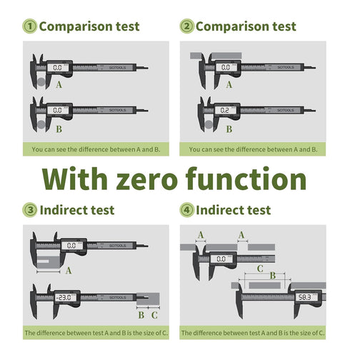 Digital Caliper 0-6"Measuring Tool, Micrometer Caliper with Auto-Off Feature, Interchangeable between inches and millimeters for jewelry measureme...