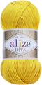 Alize Diva Silk Effect 100% Microfiber Acrylic Yarn 1 Ball skeins 100gr 383yds Color (110 - Yellow)...