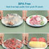 Fresh Keeping Bags,200 PCS Reusable Plastic Bowl Covers and 1 PCS Plastic Bag Holder?Elastic Storage Wraps for Containers...