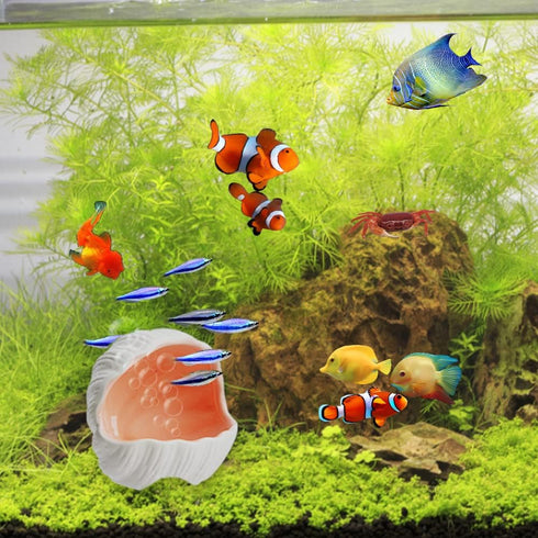 AnRui Cute Aquarium Decorations Ceramic Conch Shell-Shaped House Thematic Betta Fish Tank Accessory Decor Ornament Hideout Cave for Fish Playing o...
