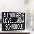 JennyGems All You Need Is Love and a Schnoodle Wooden Sign, Schnoodle Gifts, Shelf Decor and Wall Hanging, Made in USA...