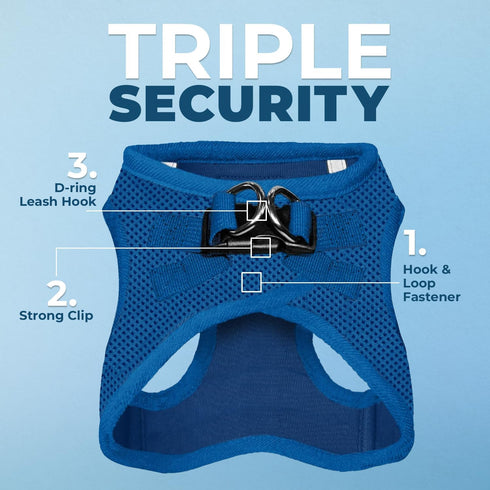 Voyager Step-in Air All Weather Mesh Harness and Reflective Dog 5 ft Leash Combo with Neoprene Handle, for Small, Medium and Large Breed Puppies b...