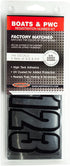 Hardline Products Series 320 Factory Matched 3-Inch Boat & PWC Registration Number Kit, Chrome/Black - CHBLK320...