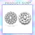 Hicarer Rhinestone Embellishments 19 mm Sew on Rhinestones Gems Button Accessory Silver Glass Crystals Buttons for DIY Jewelry Crafting Sewing Clo...