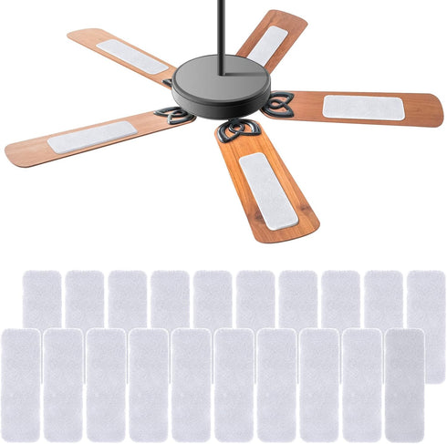 20 Pcs Ceiling Fan Blade Filters Ceiling Fan Air Filters Fan Air Purifier Pads Coconut Carbon Ceiling Fan Air Filter for Home, Dirt, Smoke (White)...