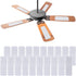 20 Pcs Ceiling Fan Blade Filters Ceiling Fan Air Filters Fan Air Purifier Pads Coconut Carbon Ceiling Fan Air Filter for Home, Dirt, Smoke (White)...