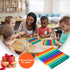 7.8in Big Size P0pp Math Toys , Rainbow Square Fidget Ttoy 100bubbles Stress Relieving Fidget Game for Teachers to Create Kinds of Math Manipulati...