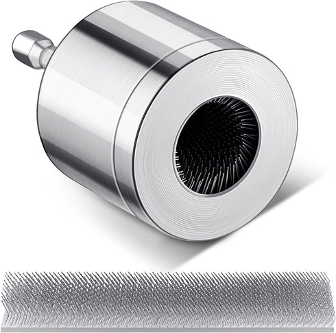 1/2" Metal Copper Pipe Cleaner with 2 Replaceable Brushes Tube Cleaning Brush Tube Cleaning Brush for Power Drill Metal Pipe Cleaning Brush Copper...