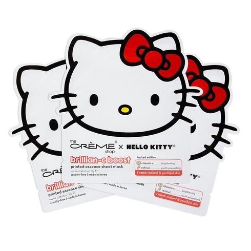 The Crème Shop x Hello Kitty Brillian-C Boost Printed Essence Sheet Mask (3 Pack)...