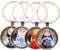 4pcs Russian Pendant Year Keychains Key Chinese Decorative for Ring Bag New Charms Tote Matryoshka Stacking Decoration Purse Keyrings Dolls Metal ...