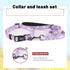 Reflective Dog Collar Leash Combo: Puppy Small Medium Large Adjustable Cute Matching Collar Set for Pet Girl/Boy Comfy Easy Walk Running Outdoor H...