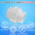 4pcs 1 inch PVC Unions, 1inch PVC Union Coupling, 1 inch PVC Union Joints with Socket x Socket Connection Port, Slip X Slip PVC Unions, for Swimmi...