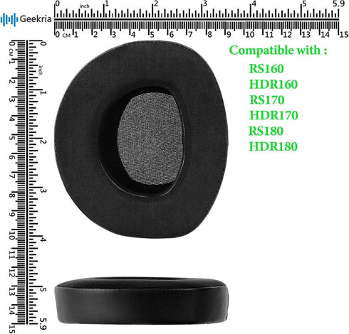 Geekria Sport Cooling-Gel Replacement Ear Pads for Sennheiser RS160, HDR160, RS170, HDR170, RS180, HDR180 Headphones Ear Cushions, Headset Earpads...