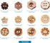 Pandahall 120pcs Coconut Shell Sewing Buttons 2 Holes Flower Leaf Basic Sewn-On Craft Buttons 12 Styles for DIY Sewing Clothing Accessories Scrapb...