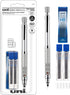 Uniball Kuru Toga Elite Mechanical Pencil Starter Kit with Silver Barrel and 0.5mm Tip, 60 Lead Refills, and 5 Pencil Eraser Refills, HB #2, Offic...