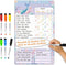 Clever Clean Dry Erase Chores Chart for Kids, Reusable Reward Chart Chart, Non-Magnetic Kids Chore Board Clings to Any Smooth Surfaces, 6 Whiteboa...