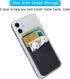 SS Phone Wallet Stick On, Adhesive Phone Card Holder Credit Card Stick on Wallet 2 Pocket Sleeve Suitable for iPhone, Samsung, Most Smartphones 6 ...