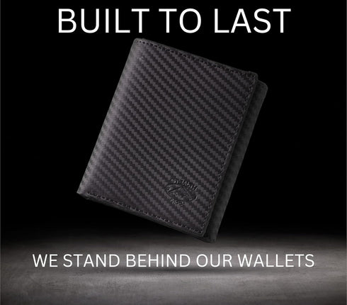 Stealth Mode Large Mens Bifold Wallet with ID Window and RFID Blocking (Carbon Fiber)...